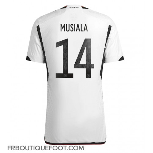 Maillot de foot Allemagne Jamal Musiala #14 Domicile vêtements Monde 2022 Manches Courtes